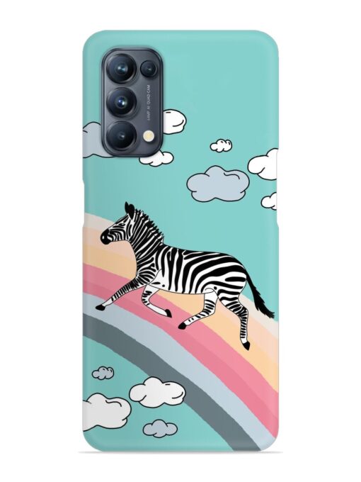 Running Zebra Snap Case for Oppo Reno 5 Pro (5G) Zapvi