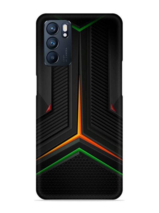 Orange Triangle Light Snap Case for Oppo Reno 6 (5G) Zapvi