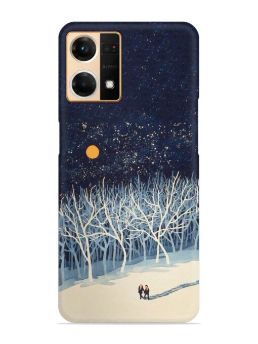 Full Moon Snowshoe Tour Snap Case for Oppo Reno 7 (4G) Zapvi