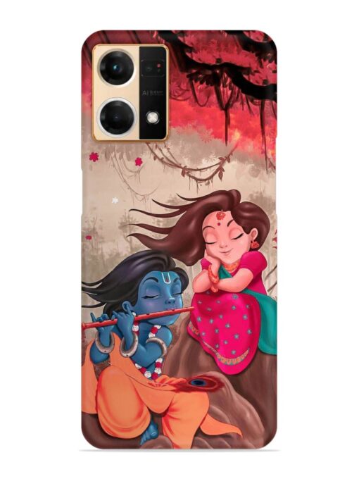 Radhe Krishna Water Art Snap Case for Oppo Reno 7 (4G) Zapvi