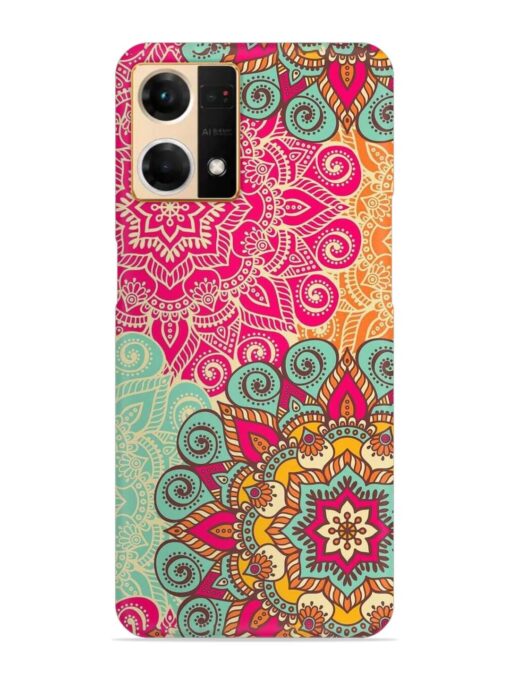 Mandala Seamless Snap Case for Oppo Reno 7 (4G) Zapvi