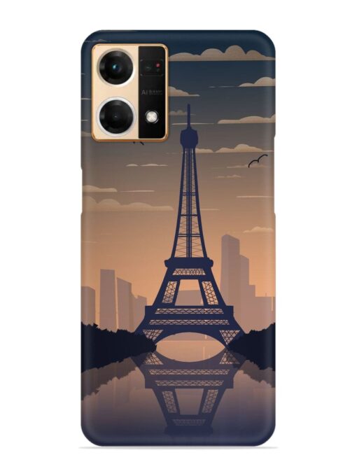 France Paris Eiffel Tower Gradient Snap Case for Oppo Reno 7 (4G) Zapvi