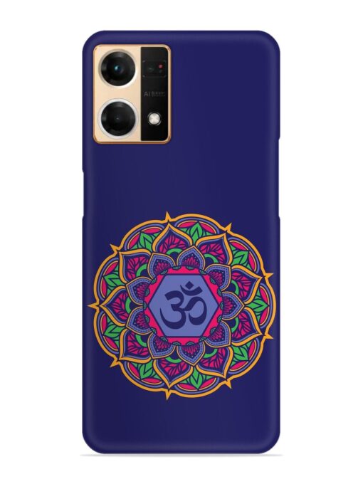 Om Mandala Art Blue Snap Case for Oppo Reno 7 (4G) Zapvi