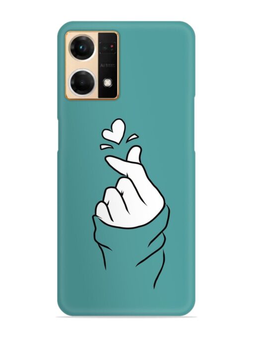 Korean Heart Sign Art Snap Case for Oppo Reno 7 (4G) Zapvi