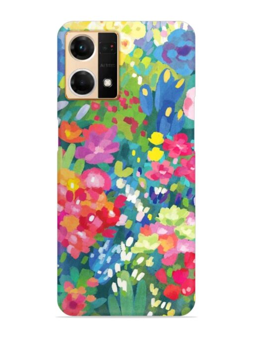 Watercolor Flower Art Snap Case for Oppo Reno 7 (4G) Zapvi