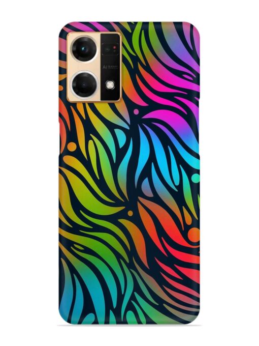 Abstract Leaf Design Snap Case for Oppo Reno 7 (4G) Zapvi