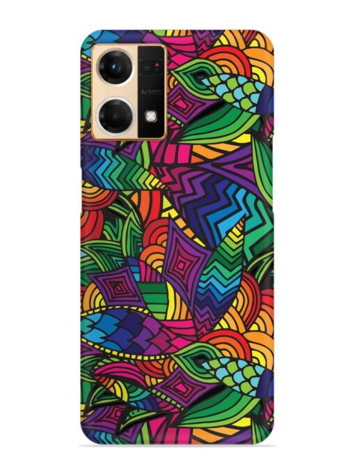 Abstract Multicolor Seamless Snap Case for Oppo Reno 7 (4G) Zapvi