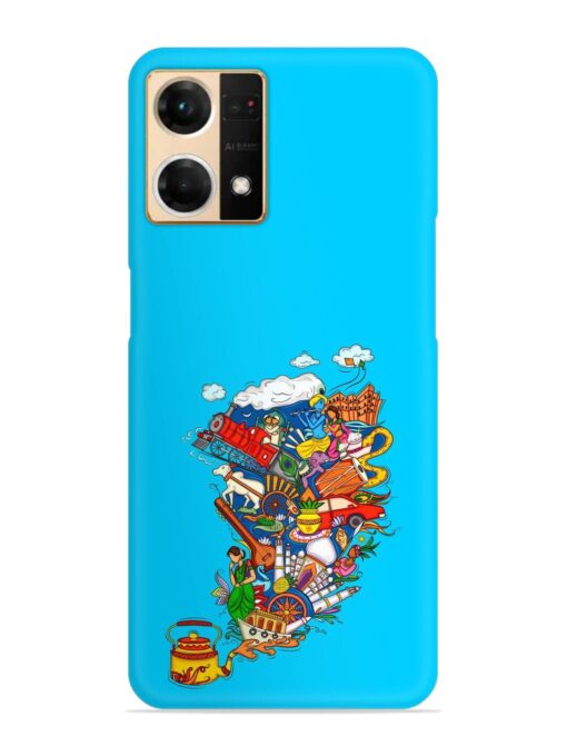 Vector Design Indian Snap Case for Oppo Reno 7 (4G) Zapvi