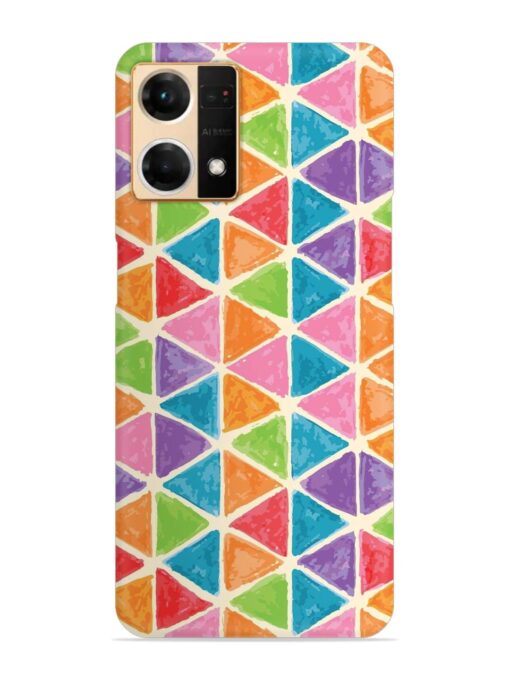 Seamless Colorful Isometric Snap Case for Oppo Reno 7 (4G) Zapvi