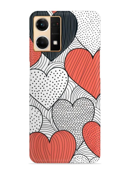 Girly Heart Seamless Snap Case for Oppo Reno 7 (4G) Zapvi