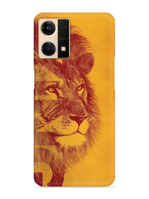 Gold Lion Crown Art Snap Case for Oppo Reno 7 (4G) Zapvi