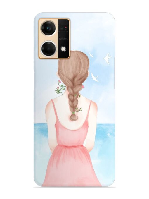 Watercolor Girl Vector Snap Case for Oppo Reno 7 (4G) Zapvi