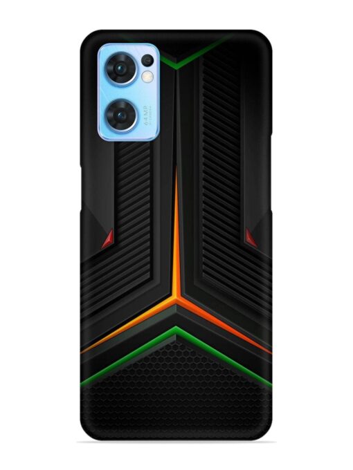 Orange Triangle Light Snap Case for Oppo Reno 7 (5G) Zapvi