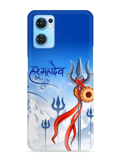 Har Har Mahadev Trishul Snap Case for Oppo Reno 7 (5G) Zapvi