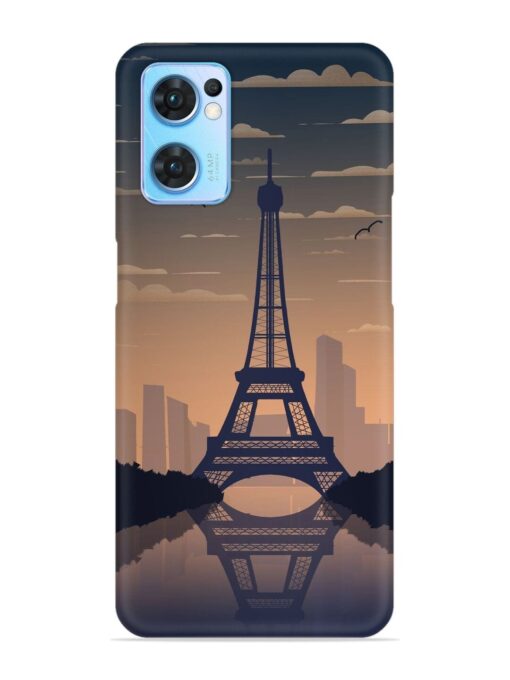 France Paris Eiffel Tower Gradient Snap Case for Oppo Reno 7 (5G) Zapvi