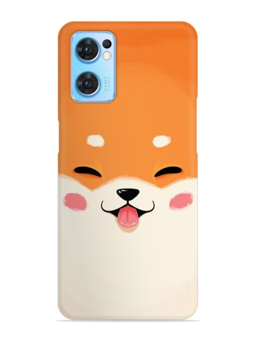 Cute Dog Face Vector Snap Case for Oppo Reno 7 (5G) Zapvi