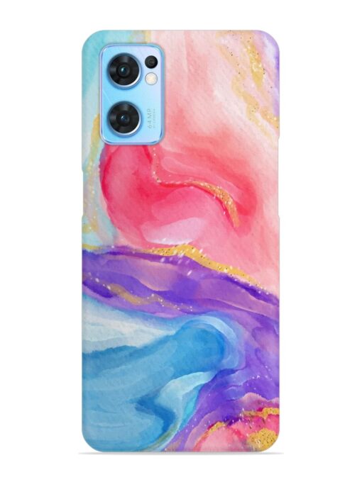 Watercolor Gradient Snap Case for Oppo Reno 7 (5G) Zapvi