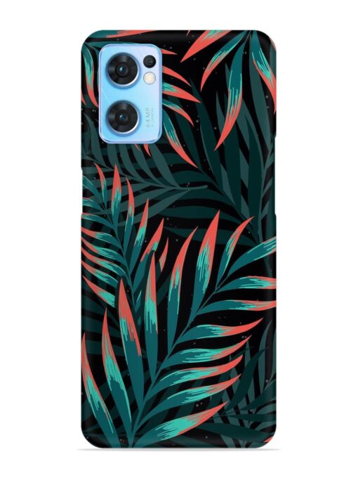 Green Leaf Art Snap Case for Oppo Reno 7 (5G) Zapvi