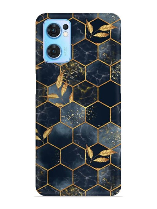 Marble Hexagon Seamless Snap Case for Oppo Reno 7 (5G) Zapvi