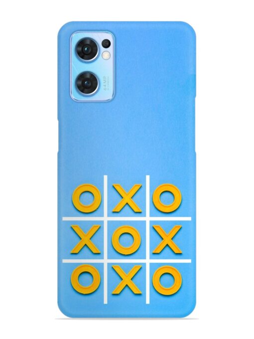 Yellow Plastic Crosses Snap Case for Oppo Reno 7 (5G) Zapvi