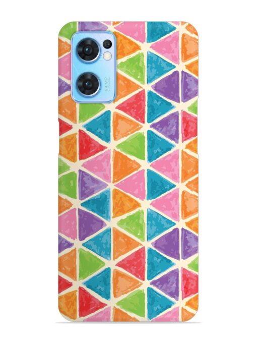 Seamless Colorful Isometric Snap Case for Oppo Reno 7 (5G) Zapvi