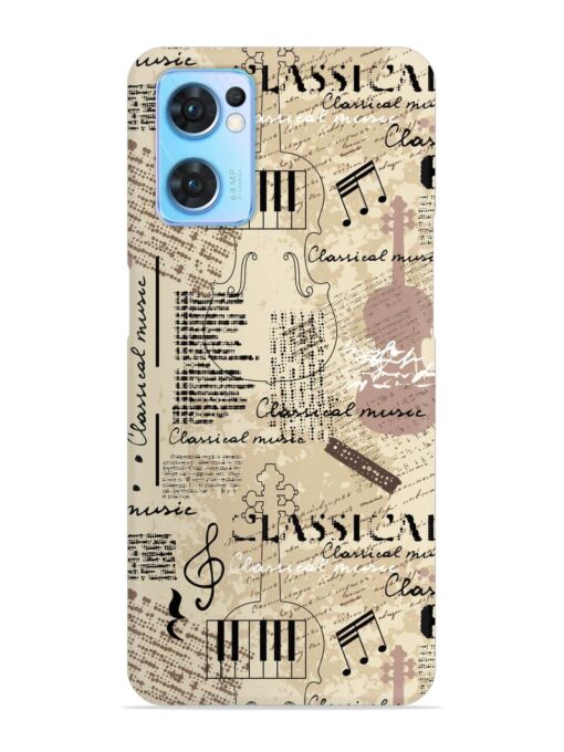 Classical Music Lpattern Snap Case for Oppo Reno 7 (5G) Zapvi