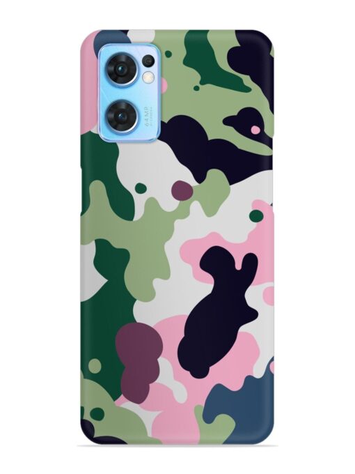 Seamless Funky Camouflage Snap Case for Oppo Reno 7 (5G) Zapvi