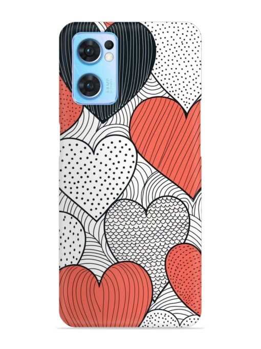 Girly Heart Seamless Snap Case for Oppo Reno 7 (5G) Zapvi