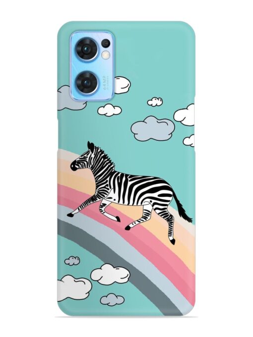 Running Zebra Snap Case for Oppo Reno 7 (5G) Zapvi