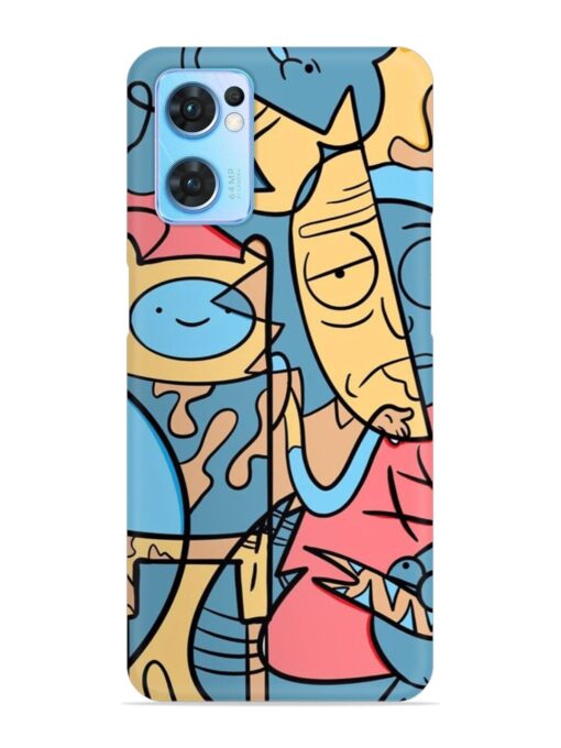 Silly Face Doodle Snap Case for Oppo Reno 7 (5G) Zapvi