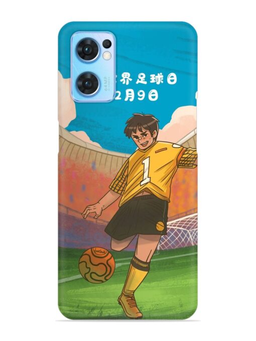 Soccer Kick Snap Case for Oppo Reno 7 (5G) Zapvi