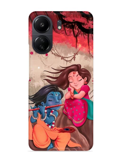 Radhe Krishna Water Art Snap Case for Poco C65 Zapvi