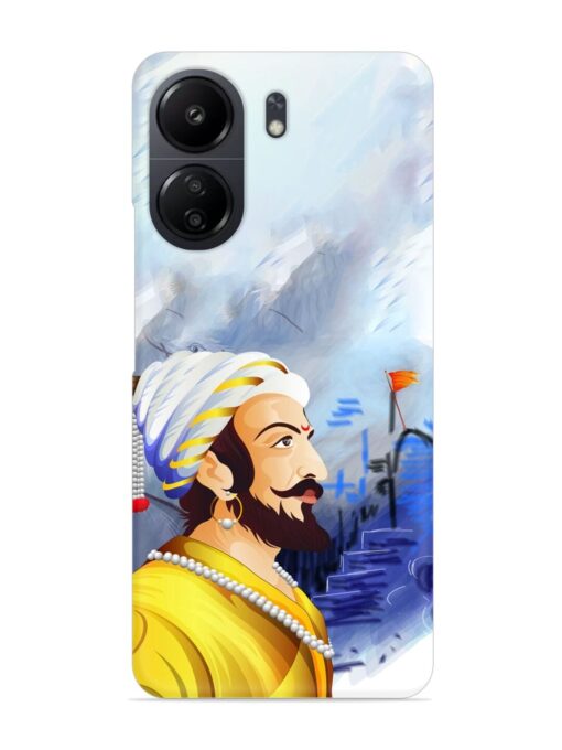 Shivaji Maharaj Color Paint Art Snap Case for Poco C65 Zapvi