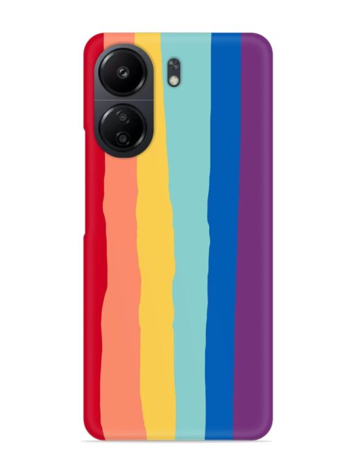 Rainbow Genuine Liquid Snap Case for Poco C65 Zapvi