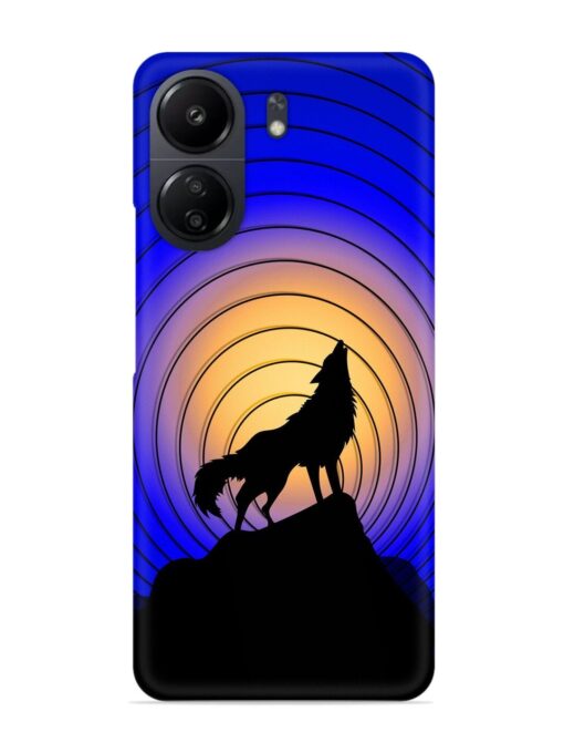 Fox Roaring Design Snap Case for Poco C65 Zapvi