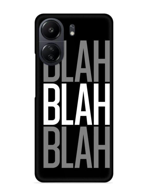 Blah Blah Blah Wallpaper Snap Case for Poco C65 Zapvi