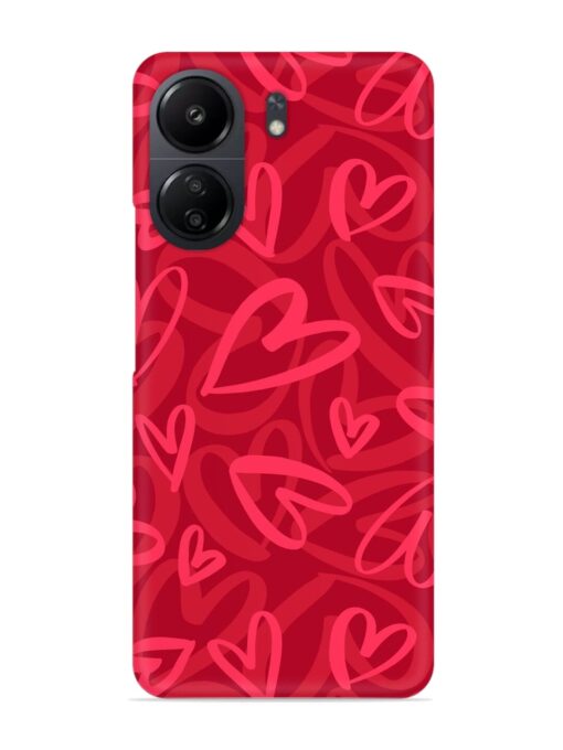 Seamless Romantic Pattern Snap Case for Poco C65 Zapvi