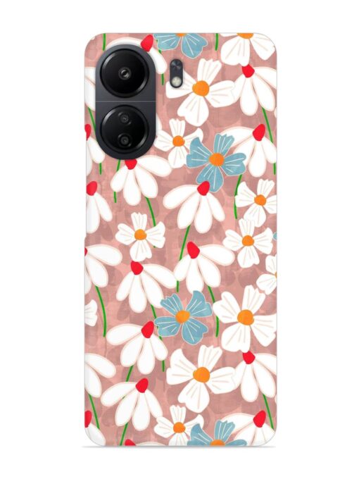 Abstract Petal Flowers Snap Case for Poco C65 Zapvi