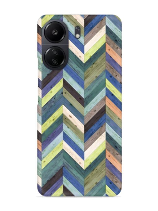 Chevron Random Color Snap Case for Poco C65 Zapvi