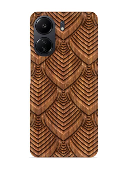 Carved Pattern On Snap Case for Poco C65 Zapvi