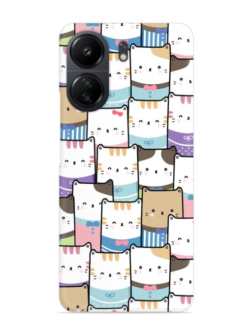 Cute Adorable Cat Snap Case for Poco C65 Zapvi