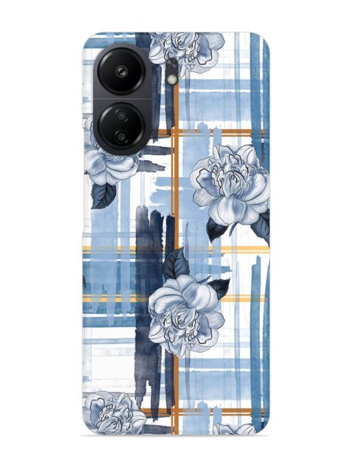 Watercolor Pattern Rose Snap Case for Poco C65 Zapvi