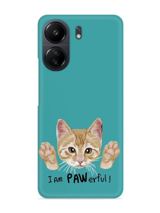 Typography Slogan Cat Snap Case for Poco C65 Zapvi