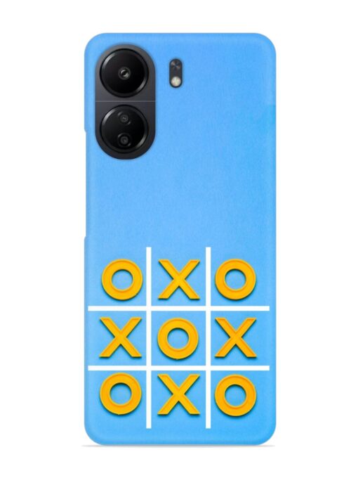 Yellow Plastic Crosses Snap Case for Poco C65 Zapvi