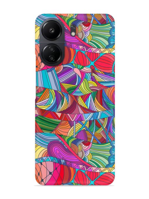 Seamless Patterns Hand Drawn Snap Case for Poco C65 Zapvi