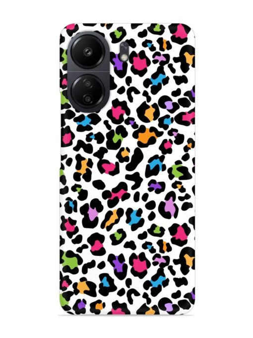 Seamless Leopard Pattern Snap Case for Poco C65 Zapvi