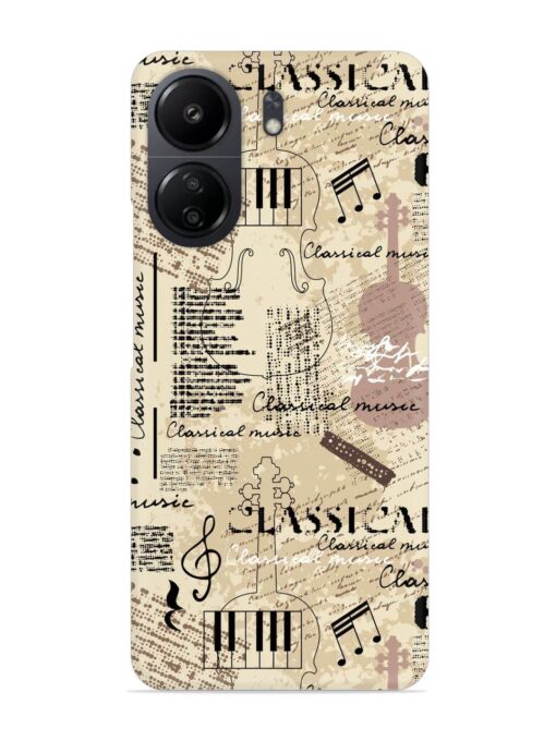 Classical Music Lpattern Snap Case for Poco C65 Zapvi