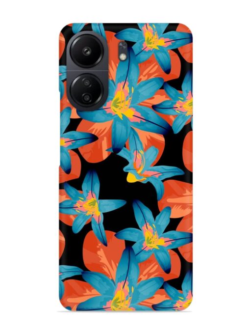 Philippine Flowers Seamless Snap Case for Poco C65 Zapvi