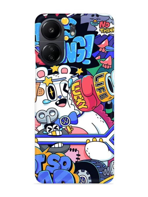 Universal Doodle Snap Case for Poco C65 Zapvi