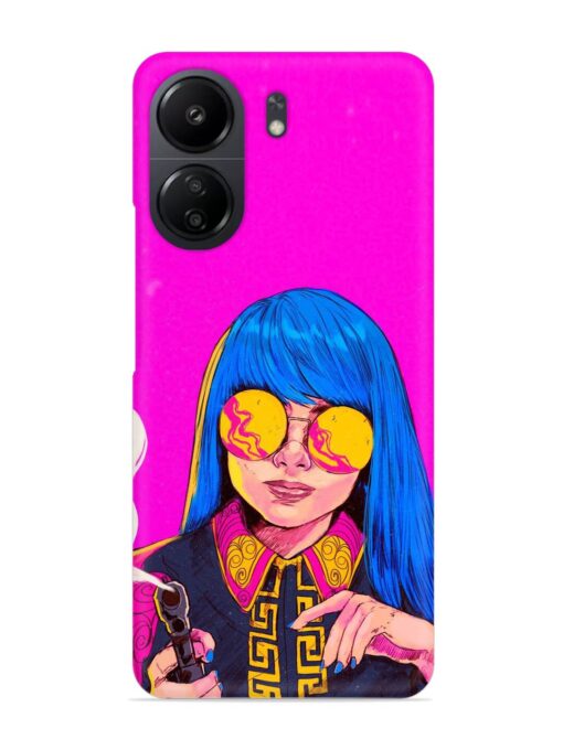 Aesthetic Anime Girl Snap Case for Poco C65 Zapvi